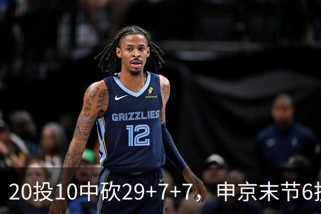 20投10中砍29+7+7，申京末节6投4中独得14分